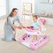 Costway 6 in 1 Baby Walker Adjustable Toddler Walker & Activity Center with Music Tray Blue/Green/Grey/Pink